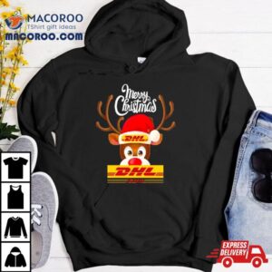 Reindeer Dhl Logo Merry Christmas Tshirt