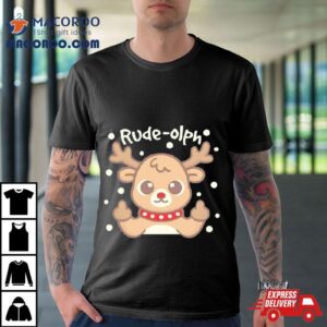 Reindeer Rude Olph Christmas Tshirt