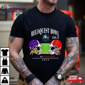 Reliaquest Bowl Lsu Vs Wisconsin Raymond James Stadium Tampa Fl College Bowl Games Head To Head Helme Tshirt