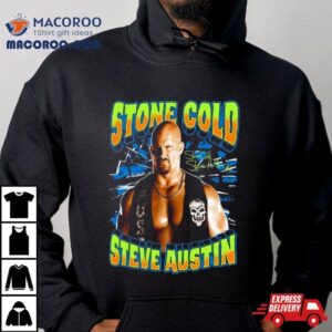 Ripple Junction Black Stone Cold Steve Austin Glow Ink Tshirt