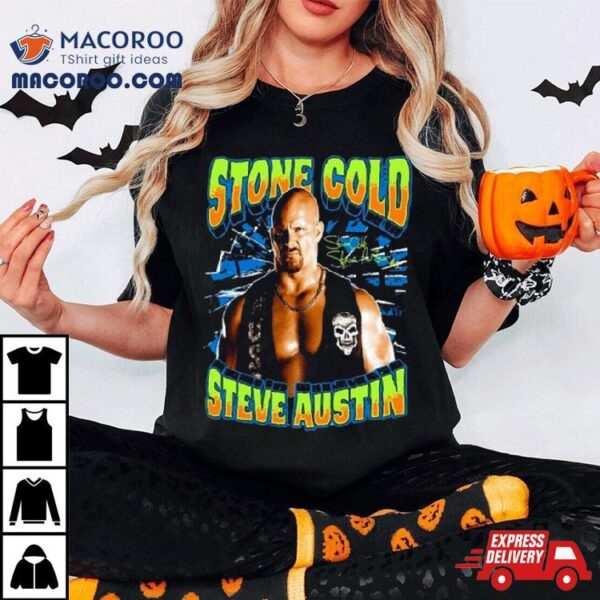 Ripple Junction Black Stone Cold Steve Austin Glow Ink T Shirt