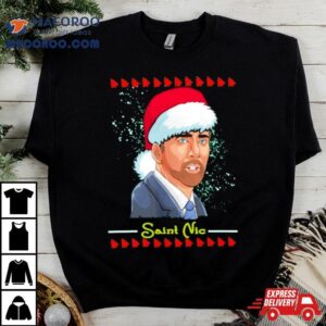 Saint Nicolas Cage Ugly Christmas Tshirt