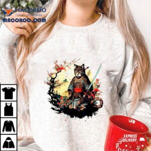 Samurai Cat Japanese Ninja Kitty Ar Tshirt