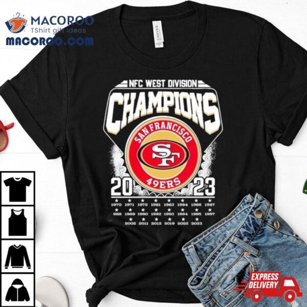 San Francisco 49ers 2023 Nfc West Division 22 Time Champions Shirt