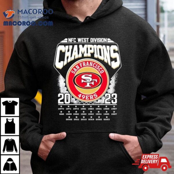 San Francisco 49ers 2023 Nfc West Division 22 Time Champions Shirt