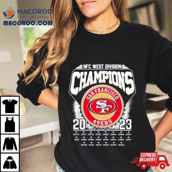 San Francisco 49ers 2023 Nfc West Division 22 Time Champions Shirt