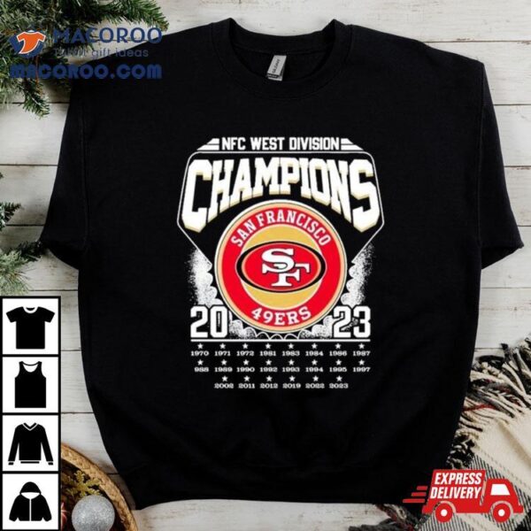 San Francisco 49ers 2023 Nfc West Division 22 Time Champions Shirt