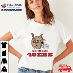 San Francisco Ers Helmet Deer Antlers Christmas Tshirt