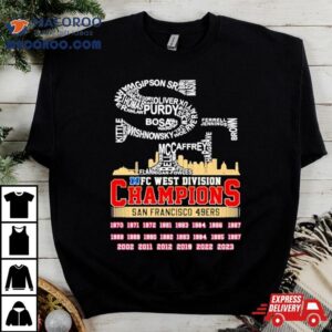 San Francisco Ers Players Names Nfc West Division Champions Tshirt