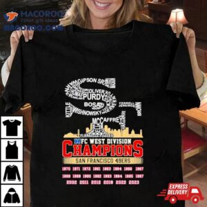 San Francisco Ers Players Names Nfc West Division Champions Tshirt