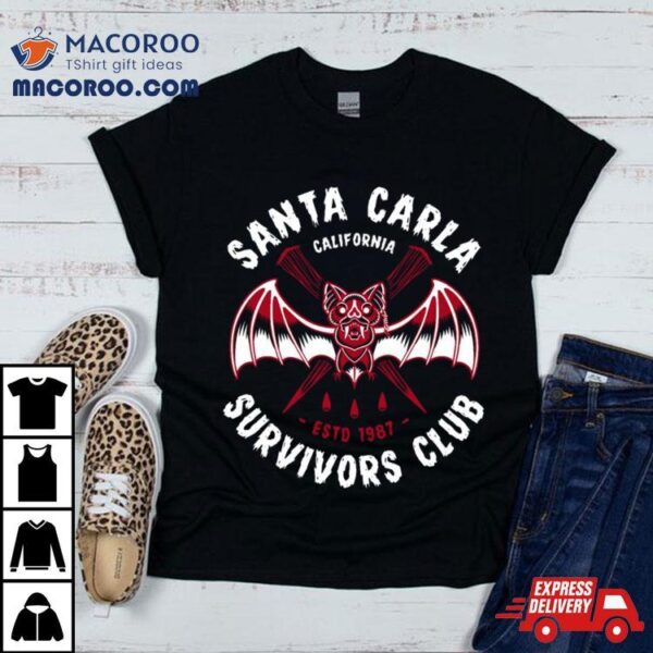 Santa Carla Survivors Club Lost Boys Vampire Club Badge Shirt