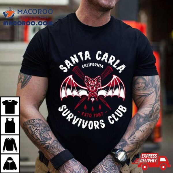 Santa Carla Survivors Club Lost Boys Vampire Club Badge Shirt