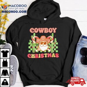 Santa Christmas Cowboy Christmas Tshirt