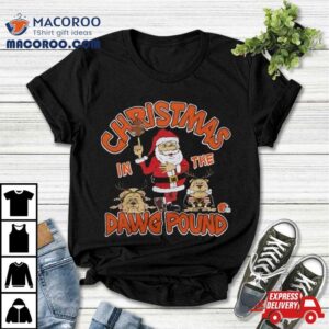 Santa Claus Cleveland Browns In The Dawg Pound Christmas T Shirt