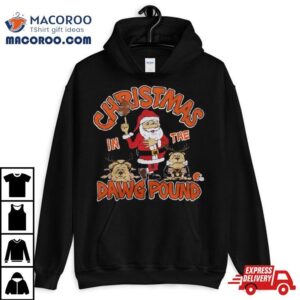 Santa Claus Cleveland Browns In The Dawg Pound Christmas Tshirt