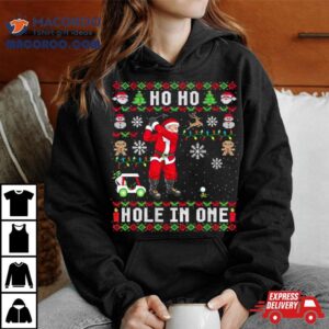 Santa Claus Goft Ho Ho Hole In The One Ugly Christmas Shirt