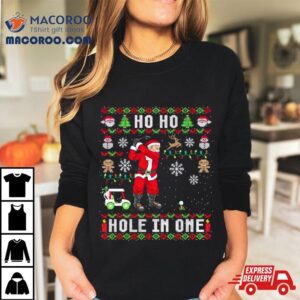 Santa Claus Goft Ho Ho Hole In The One Ugly Christmas Tshirt