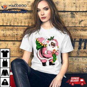 Santa Claus Wear Pink Merry Christmas Shirt