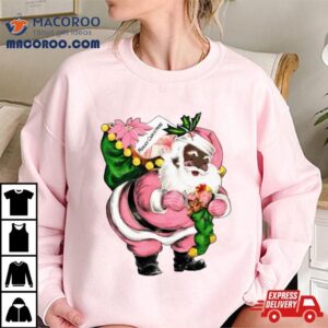 Santa Claus Wear Pink Merry Christmas Tshirt