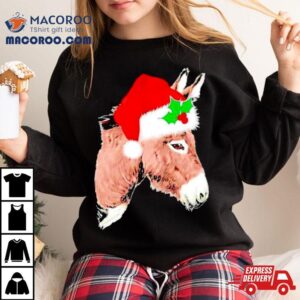 Santa Donkey Christmas Tshirt