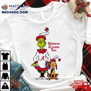 Santa Grinch And Max Alabama Crimson Tide Christmas Shirt