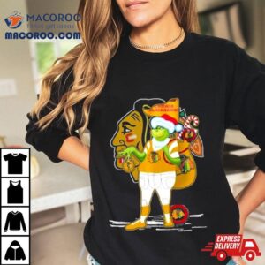 Santa Grinch Chicago Blackhawks Gift Christmas Shirt