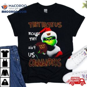 Santa Grinch Christmas They Hate Us Because Ain’t Us Washington Commanders Helmet Shirt 2 Santa Grinch Christmas They Hate Us Because Ain T Us Washington Commanders Helme Tshirt