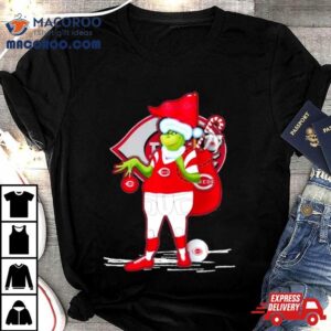 Santa Grinch Cincinnati Reds Gift Christmas Tshirt