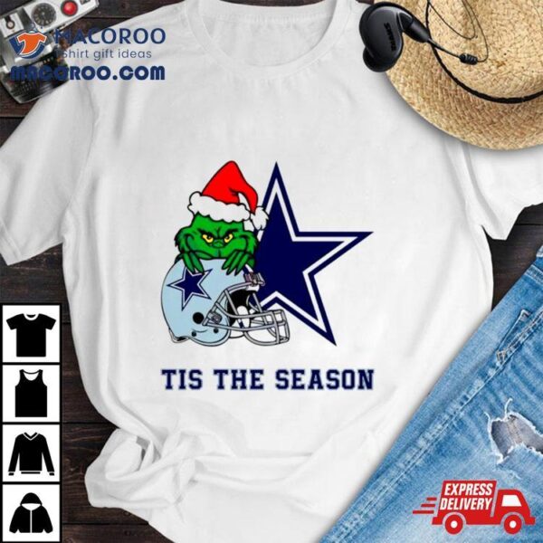 Santa Grinch Cowboys Tis The Season Shirt