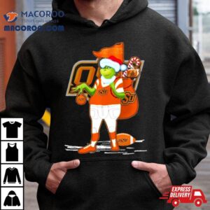 Santa Grinch Oklahoma State Cowboys Gift Christmas Tshirt