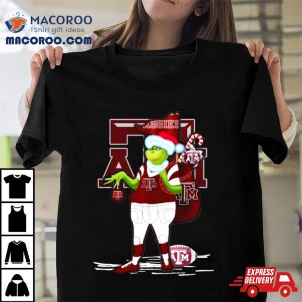 Santa Grinch Texas A&m Aggies Gift Christmas Shirt