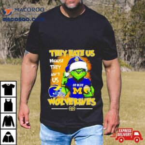 Santa Grinch They Hate Us Because They Ain T Is Michigan Wolverines Football Christmas Tshirt