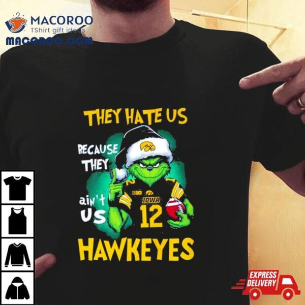 Santa Grinch They Hate Us Because They Ain’t Us Iowa Hawkeyes Football Christmas Shirt