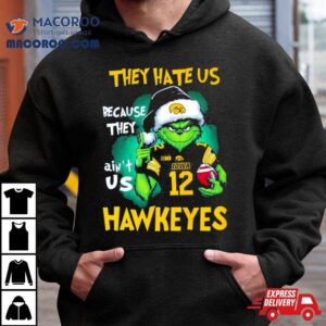 Santa Grinch They Hate Us Because They Ain T Us Iowa Hawkeyes Football Christmas Tshirt