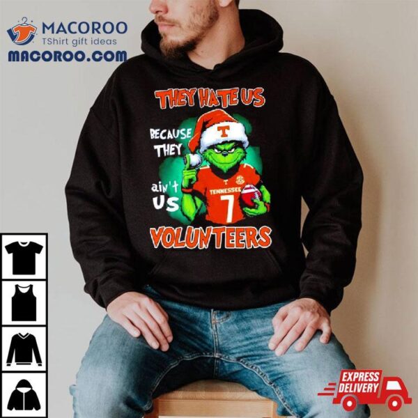 Santa Grinch They Hate Us Because They Ain’t Us Tennessee Volunteers Football Christmas Shirt
