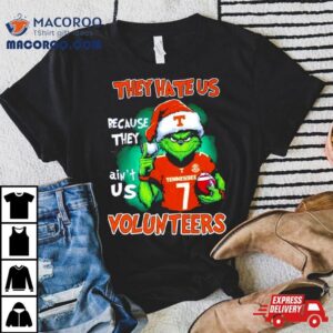 Santa Grinch They Hate Us Because They Ain T Us Tennessee Volunteers Football Christmas Tshirt