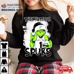 Santa Grinch They Hate Us Because They San Antonio Spurs Christmas Tshirt