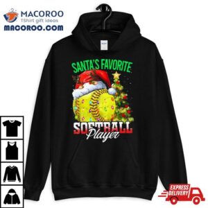 Santa’s Favorite Softball Player Christmas Tree T Shirt