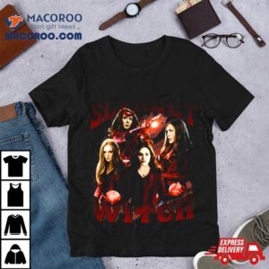 Scarlet Witch Wanda Maximoff Homage Elizabeth Olsen Vintage Tshirt