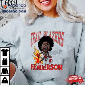 Scoot Henderson Portland Trail Blazers Caricature Tshirt