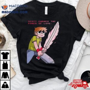 Scott Earned The Power Of Love Scott Pilgrim Vs The World Takes Off Anime Netflix Series T Shirt 3 Scott Earned The Power Of Love Scott Pilgrim Vs The World Takes Off Anime Netflix Series Tshirt