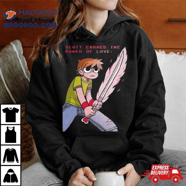 Scott Earned The Power Of Love Scott Pilgrim Vs The World Takes Off Anime Netflix Series T Shirt Scott Earned The Power Of Love Scott Pilgrim Vs The World Takes Off Anime Netflix Series T Shirt
