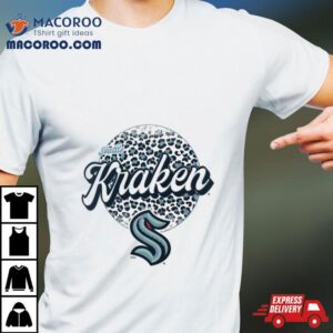 Seattle Kraken Nhl Personalized Leopard Print Logo Tshirt