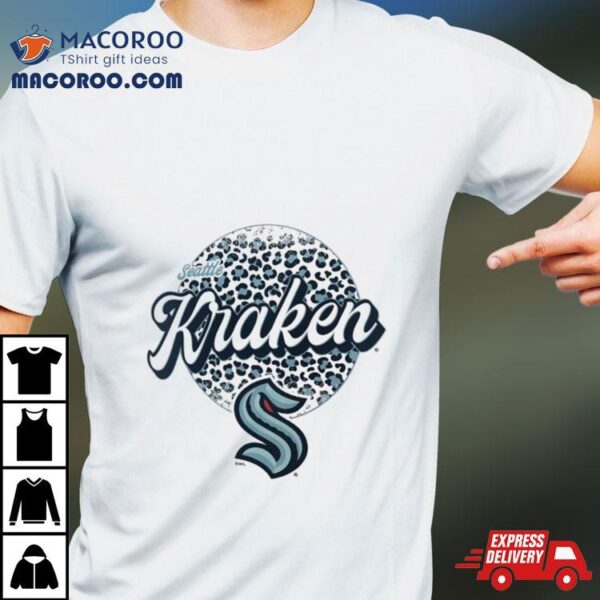 Seattle Kraken Nhl Personalized Leopard Print Logo Shirt