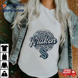 Seattle Kraken Nhl Personalized Leopard Print Logo Tshirt