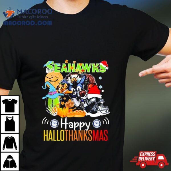 Seattle Seahawks Happy Hallothanksmas 2023 Shirt