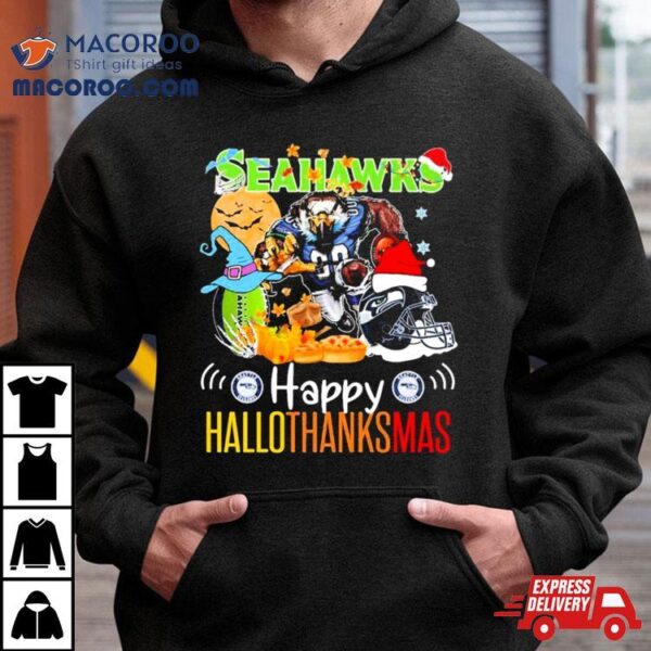 Seattle Seahawks Happy Hallothanksmas 2023 Shirt