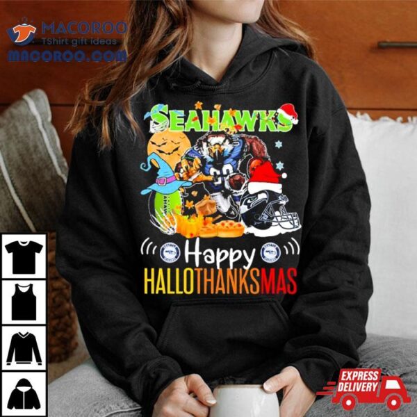 Seattle Seahawks Happy Hallothanksmas 2023 Shirt