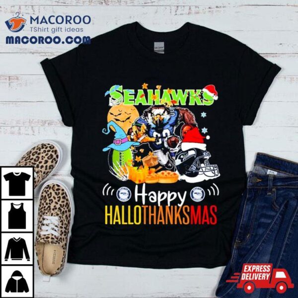 Seattle Seahawks Happy Hallothanksmas 2023 Shirt