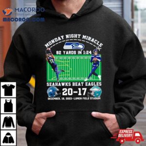 Seattle Seahawks Win Philadelphia Eagles Nfl Monday Night Football Final Score Tshirt